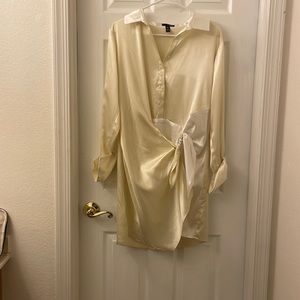 Silk collard dress by Aqua size M